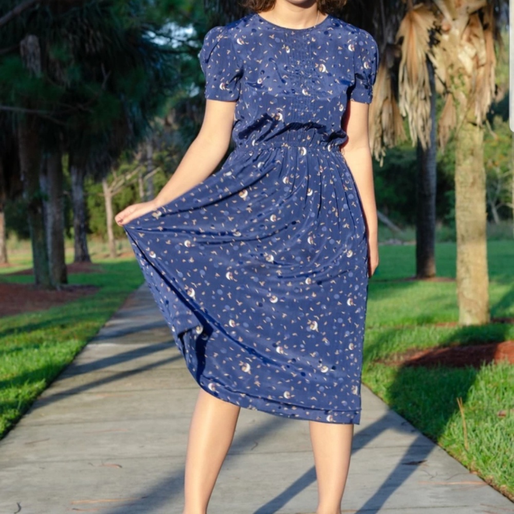 vintage 80's midi dress